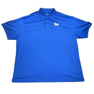 Vansport Pitt Panthers Mens 4X Polo Shirt Blue Short Sleeve University Pitt